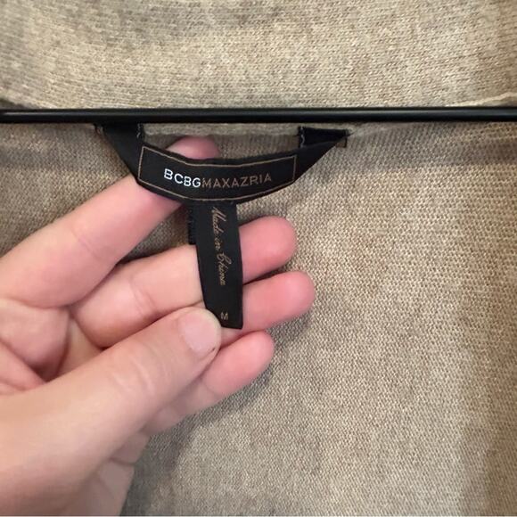 BCBGMaxAzria Wool Open Long Sleeve Cardigan Tan Size M - Picture 5 of 8